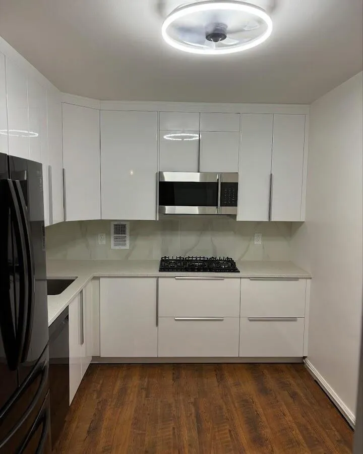 Renovated kitchen with quartz countertops in South Euclid